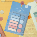 Colorful Macaron Series Sticky Notes with Plastic Ruler Set